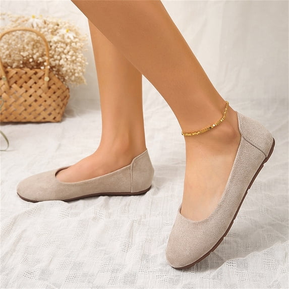 Vedolay Women Casual Shoes Women's Slip-On Loafer Comfort Hook and Loop Work Shoes,Black 6.5