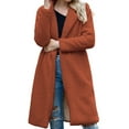 thumbnail image 1 of Vedolay Women Coats 2023 Winter Warm Loose Plush Zip Hooded Jacket Coat Orange,XL, 1 of 4