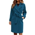 thumbnail image 1 of Vedolay Women Coats Open Front Work Winter Jacket Coat Blue,S, 1 of 5