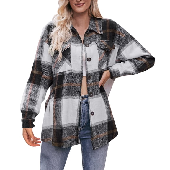 Vedolay Women Coats Winter Open Front Work Winter Jacket Coat 2023 Black,2XL