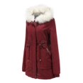 thumbnail image 1 of Vedolay Women Coats Winter Warm Loose Plush Zip Hooded Jacket Coat A,M, 1 of 4