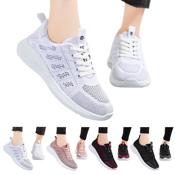 Vedolay Women Cute Sneakers Women's Comfortable Fashion Flats Breathable Shoes,Pink 8.5