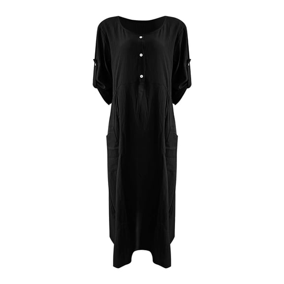 Vedolay Women Dresses Women's Boho V Neck Ruffle Floral Wrap Maxi Dress,Black S