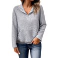 thumbnail image 1 of Vedolay Women Hoodless Hoodies 2023 Print Crew Neck Long Sleeves Sweatshirt Tops for Women Gray,S, 1 of 5
