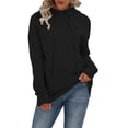 thumbnail image 1 of Vedolay Women Hoodless Hoodies Fashion 2023 Soft And Comfy Basic Pullover Crewneck Sweatshirt Zip up Hoodie Y2k Black,XL, 1 of 4