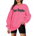 thumbnail image 1 of Vedolay Women Hoodless Hoodies Pullover Tops Sweaters Casual Comfy Fall Fashion Outfits Clothes 2023 Hot Pink,XL, 1 of 4