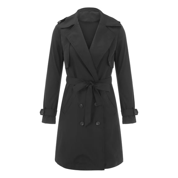 Vedolay Women Ladies Raincoat Fashion Soft Anorak Jacket Casual Parka Coat Black,S