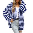 thumbnail image 1 of Vedolay Women Long Cardigan Casual Open Front Knitted Coat with Pockets 2023 Blue,M, 1 of 5