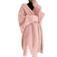 thumbnail image 1 of Vedolay Women Long Cardigan Knit Sweater Cardigan Loose Long Sleeve Casual Coat Pink,One Size, 1 of 5