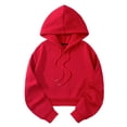 thumbnail image 1 of Vedolay Women Long Sleeve Sweatshir Fashion 2023 Half Zip Cropped Pullover Sweatshirts Zip up Jacket Red,S, 1 of 4