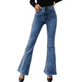 thumbnail image 1 of Vedolay Women Pants Denim Pants Jeans Casual Mid Waisted Jeans BU3,L, 1 of 5