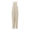 thumbnail image 1 of Vedolay Women'S Jumpsuits, Rompers Women's Summer Straps Pleated High Waist Casual Wide Leg Jumpsuit Romper,Khaki 5XL, 1 of 4