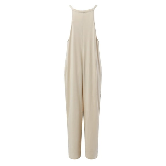 Vedolay Women'S Jumpsuits, Rompers Women's Summer Straps Pleated High Waist Casual Wide Leg Jumpsuit Romper,Khaki 5XL