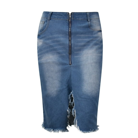 Vedolay Women'S Skirts Women's Plus Size Elastic Waist Drawstring Side Long Cargo Skirt with Pocket,Blue L