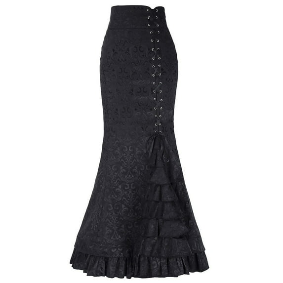 Vedolay Women'S Skirts Womens Basic Soft Stretch Mid Midi Knee Length Flare Flowy Skirts,Black M
