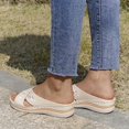 thumbnail image 1 of Vedolay Women Shoes Wedge Sandals for Women Dressy Summer Elastic Ankle Strap Comfortable T-Strap Shoes,Brown 7, 1 of 5