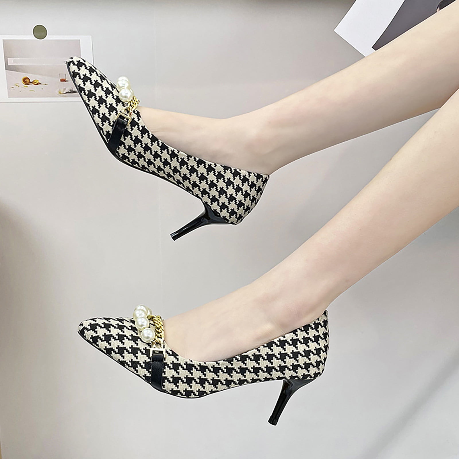 Flat stiletto shoes deals