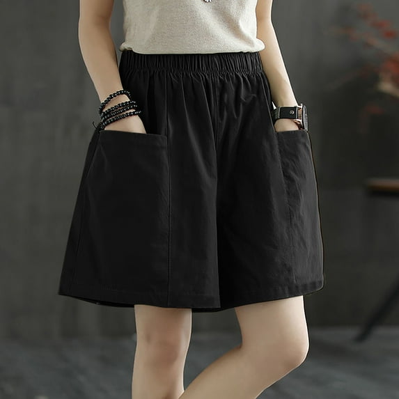 Vedolay Women Shorts Women's Regular Fit Chino Bermuda Short,Black 5 Years