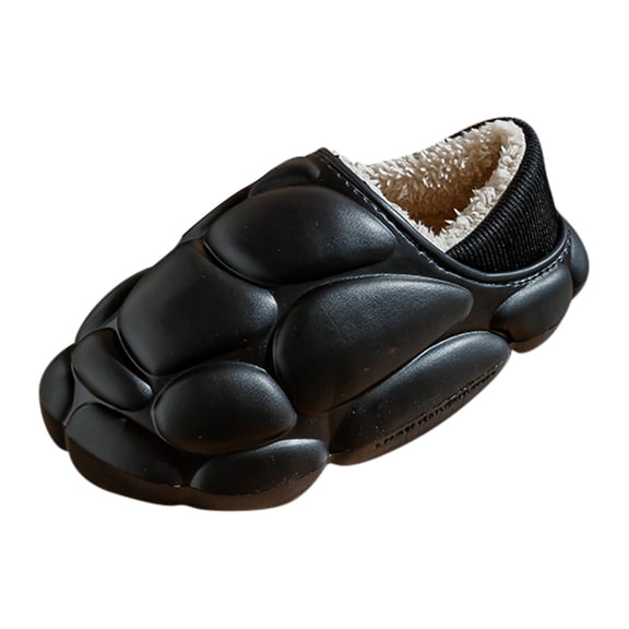 Vedolay Women Slippers Fuzzy Slippers Comfort Slip-On Warm Outdoor Indoor House Shoes Black,41