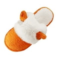 thumbnail image 1 of Vedolay Women Slippers Indoor Outdoor Fuzzy House Shoes Anti-Skid Slippers for Women Orange,38-39, 1 of 4