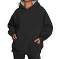 thumbnail image 1 of Vedolay Women Sports Active Sweatshirt Fashion Loose Long-Sleeved Sweater Blouse Clothes for Women Black,M, 1 of 5