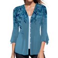 thumbnail image 1 of Vedolay Women Sweater Button Down V Neck Soft Knit Cardigan Sweaters Blue,XL, 1 of 5