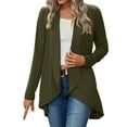 thumbnail image 1 of Vedolay Women Sweater Casual Long Sleeve Open Front Sweater with Pockets Green,L, 1 of 5