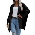 thumbnail image 1 of Vedolay Women Sweater Casual Open Front Knitted Coat with Pockets 2023 Black,L, 1 of 5