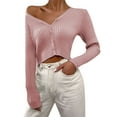 thumbnail image 1 of Vedolay Women Sweater Long Sleeve Knit Draped Open Cardigan Coat Pink,XL, 1 of 5