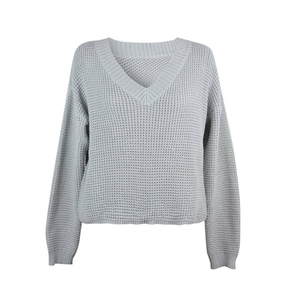 Vedolay Women Sweater Womens 2023 Casual Turtleneck Long Sleeve Striped Loose Pullover Sweater,Gray M