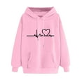 thumbnail image 1 of Vedolay Women Sweatshirt Hoodies for Women Oversized Hoodies Casual Pullover Sweatshirts Fall Fashion 2023 Clothes,Pink XL, 1 of 4