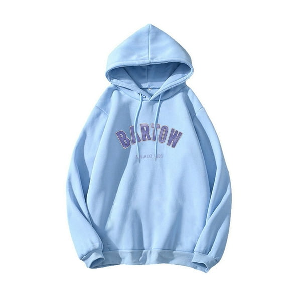 Vedolay Women Sweatshirt Women's 2023 Oversized Hoodies Long Sleeve Shirts Pullover Fall Clothes with Pockets,Sky Blue M
