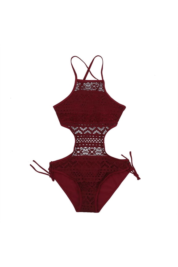 Women Swimsuits Vintage Sailor Pin Up Swimsuit Retro One Piece Cover Up Swimdress,Red L