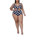 thumbnail image 1 of Vedolay Women Swimsuits Women High Waisted Bikini Set Two Piece Swimsuits Push up Wrap Swim Suits Top Tummy Control Bathing Suit Bottom,Blue XL, 1 of 5