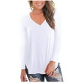 thumbnail image 1 of Vedolay Women T Shirts Autumn 2023 Loose Fit Blouses for Leggings White,2XL, 1 of 2
