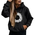 thumbnail image 1 of Vedolay Women T Shirts Casual Women's 2023 Long Sleeve Sweatshirts Casual Crewneck Loose Fit Pollover Hoodie Fall Cute Tops,Black XXL, 1 of 3