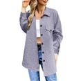 thumbnail image 1 of Vedolay Women Tops Long Sleeve Tunic 2023 Blazer Cardigan Suit Female Fall Clothes Grey,M, 1 of 4