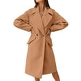 thumbnail image 1 of Vedolay Women Winter Coat Business Fall Coat Work Winter Coats Khaki,S, 1 of 5