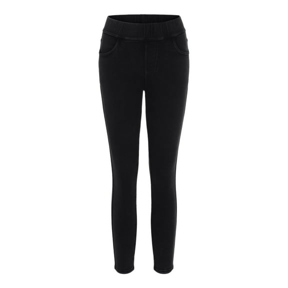 Vedolay Women for Trousers Womens Denim Joggers Drawstring Elastic Waist Relaxed Fit Jeans with Pocket,Black M