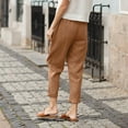 thumbnail image 1 of Vedolay Women&nbsp;Pants&nbsp;Casual&nbsp;Work Women's Summer Relax Fit Super Soft Casual Pants Wide Leg Pants,Coffee XXL, 1 of 5