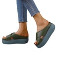 thumbnail image 1 of Vedolay Women's 2023 Babouche Women's Slippers Open Toe Thick Sole Soft Summer Shoes for Indoor & Outdoor,Beige 9, 1 of 5