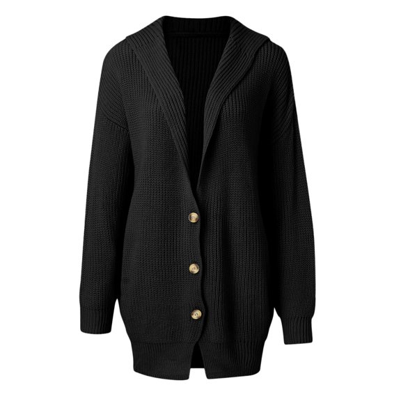 Vedolay Women's 2023 Coat Women's Plus Size Casual Long Sleeve Open Front Cardigan Work Office Casual Jacket,Black S
