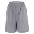 thumbnail image 1 of Vedolay Women's 2023 Fashion Elastic Waist Solid Color Lightweight Shorts,Dark Gray XL, 1 of 5