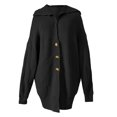 thumbnail image 1 of Vedolay Women's 2023 Jackets Womens Distresse Oversized Stretch Button Up Cropped Casual Jacket,Black L, 1 of 5