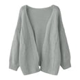 thumbnail image 1 of Vedolay Women's 2023 Jackets Womens Oversized Casual Long Sleeve Single Button Office Business Jackets,Gray One Size, 1 of 5