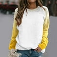 thumbnail image 1 of Vedolay Women's 2023 Oversized Sweatshirts Hoodies Long Sleeve Pullover Fall Clothes with Pocket,Yellow L, 1 of 5