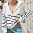 thumbnail image 1 of Vedolay Women's 2023 Sweaters Women's 2023 Fall Sweater Casual Long Sleeve Turtleneck Loose Knit Tops,White M, 1 of 5