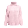 thumbnail image 1 of Vedolay Women's 2023 Sweaters Women's Fall Striped Oversized 2023 Pullovers Sweaters Casual Knit Tops,Pink XL, 1 of 5