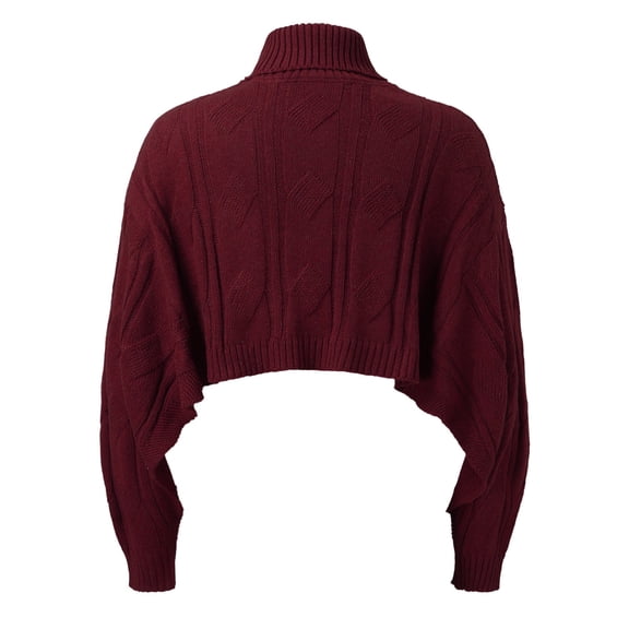 Vedolay Women's 2023 Sweaters Womens 2023 Long Lantern Sleeve Halter Neck Cutout Knit Pullover Sweater, One Size