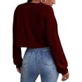 thumbnail image 1 of Vedolay Women's 2023 Tops Women's 2023 Fall Winter Sweater Long Sleeve Crew Neck Comfy Loose Pullover Tops,RD2 XL, 1 of 5
